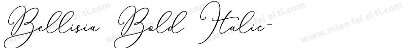 Bellisia Bold Italic字体转换